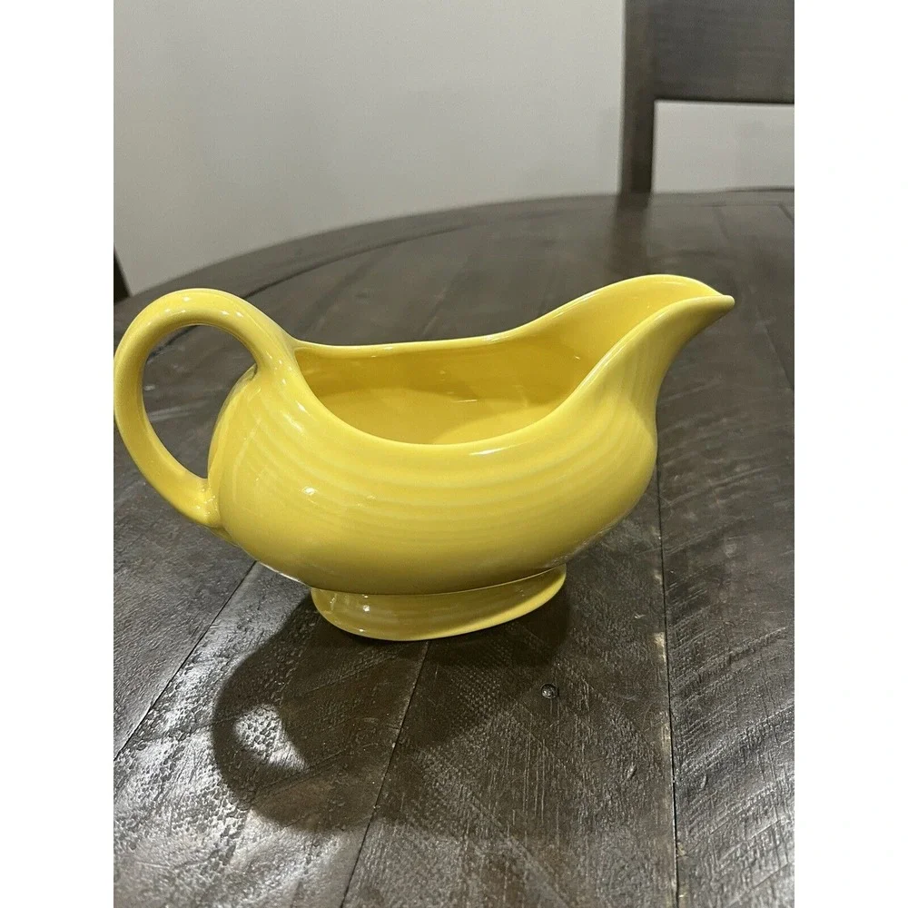 Fiestaware‎ FIESTA Yellow Gravy Boat 8